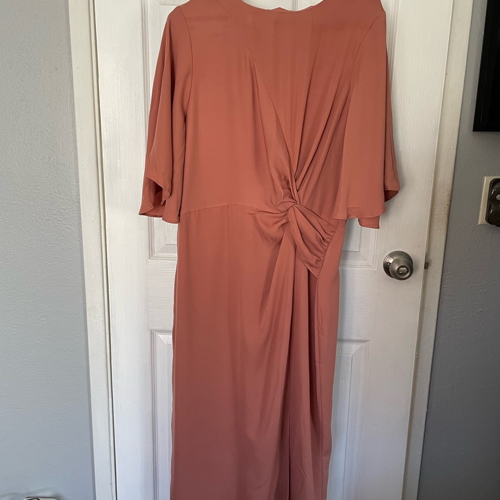 ASOS Dusty Rose Faux Wrap Dress